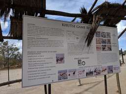 Khutse Game Reserve information signpost